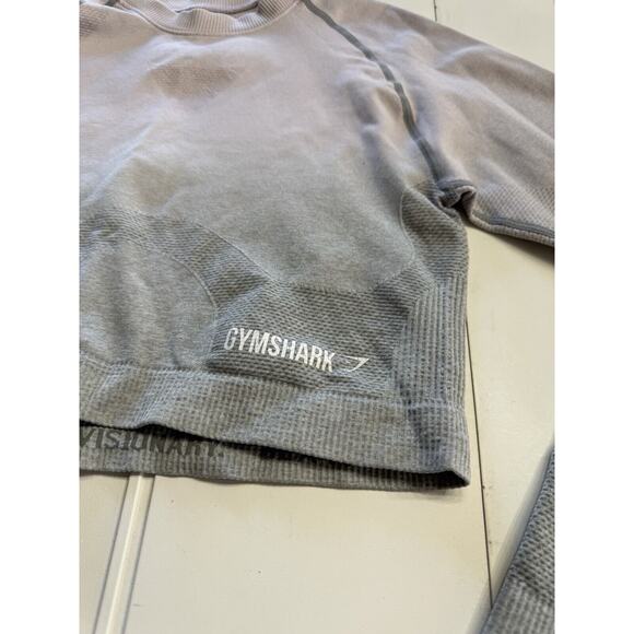 Gymshark Vital Seamless 2.0 Cropped Pink Gray Ombre Long Sleeve Size XS - Picture 2 of 7
